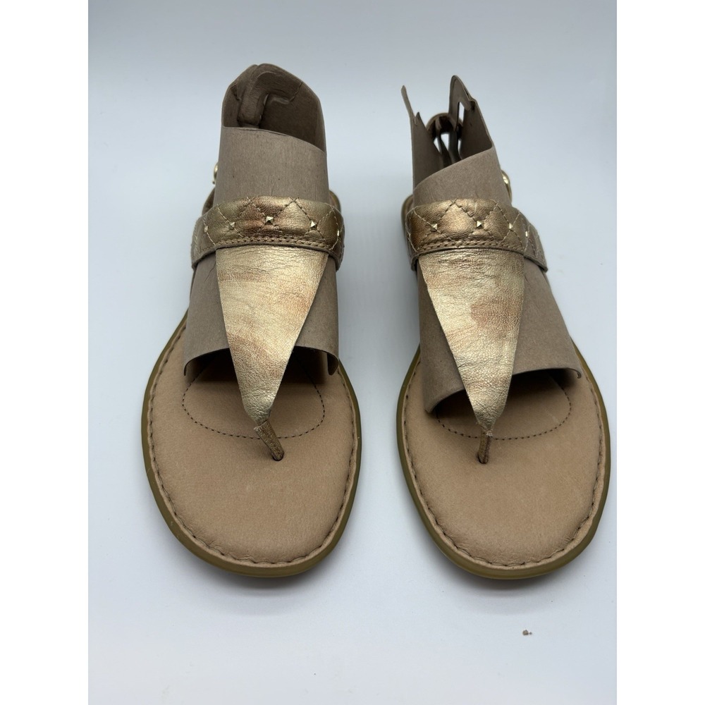 Born‎ Women's Garren Gold Leather Sandal, Size 7